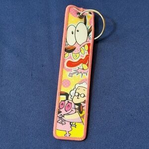 Courage the cowardly dog like new keyring keychain